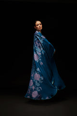 LB85 Kaftan Aqua Organza