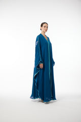LB85 Kaftan Aqua Organza