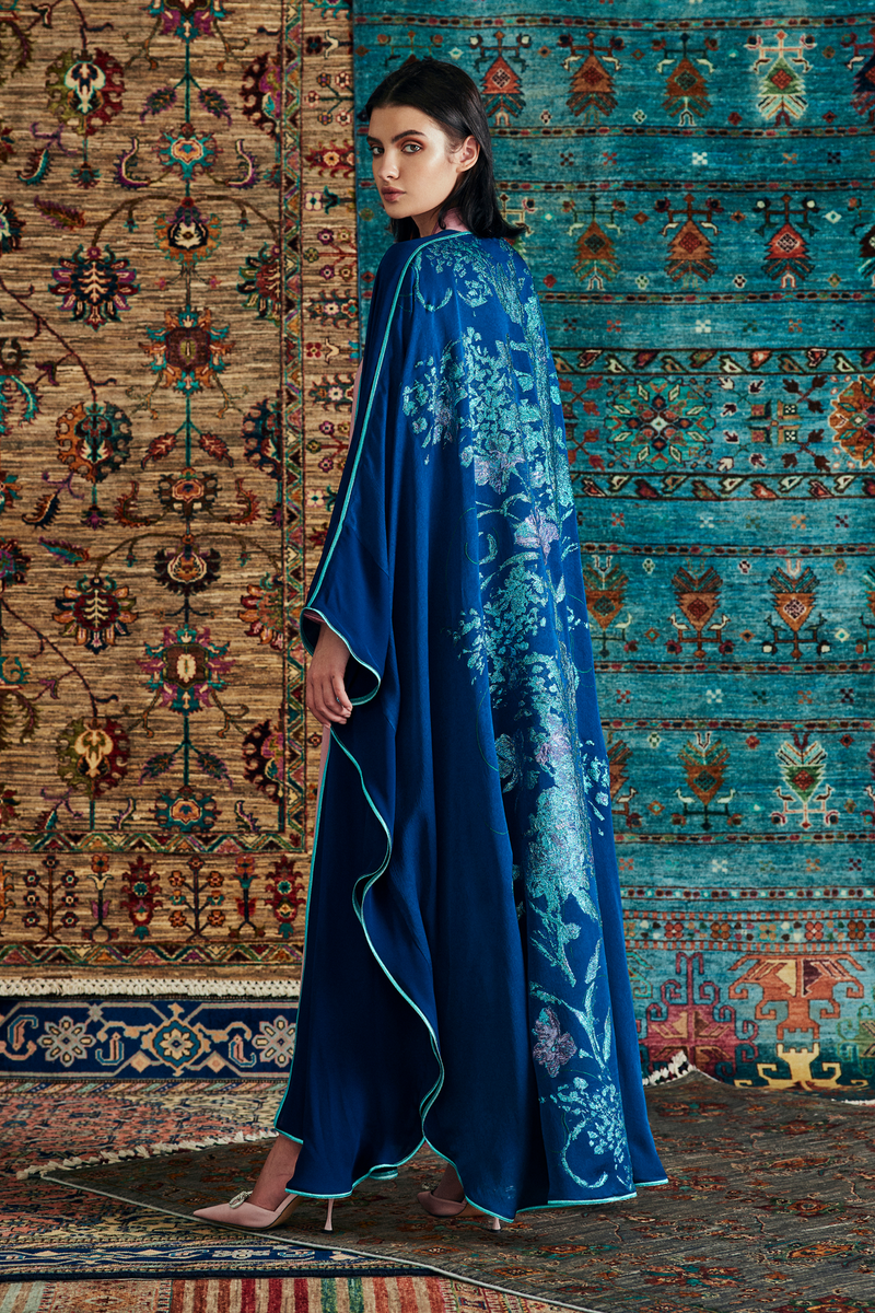 LB62 Turquoise Abaya